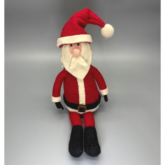 Felt Santa Christmas Decoration Sitting Santa Holiday Decor - Picture 1 of 6